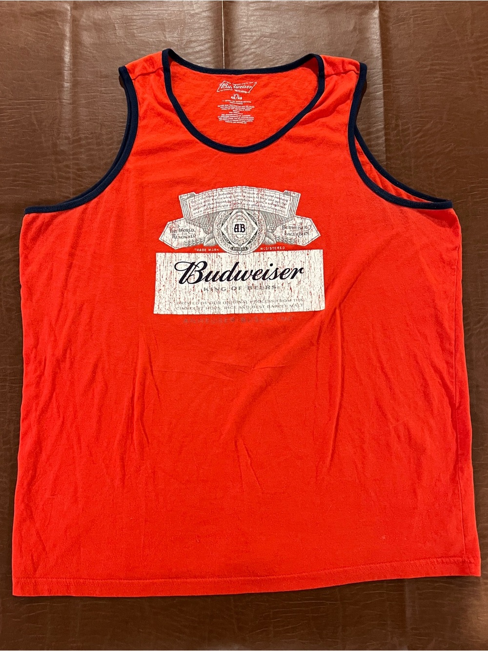 Budweiser Beer Men’s Tank Top Distressed - Size XL